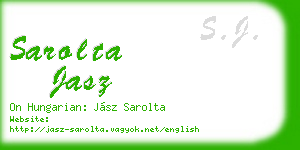 sarolta jasz business card